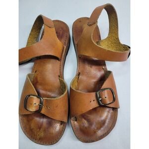 Vintage Naturalizer Sandals Womens Size 6M Leather Brown Buckle Straps